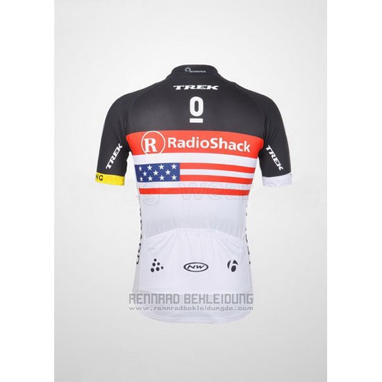 2012 Fahrradbekleidung Radioshack Champion Stati Uniti Trikot Kurzarm und Tragerhose